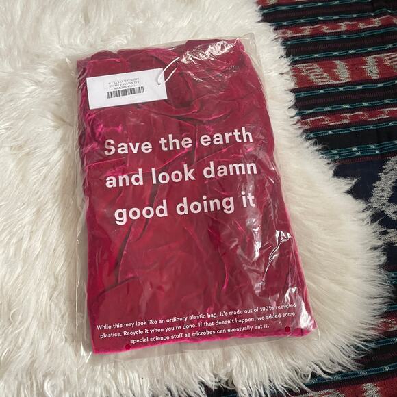 NWT Reformation Salamanca Slip Dress Midi Drape Rhubarb Velvet sz 6 - Picture 3 of 9